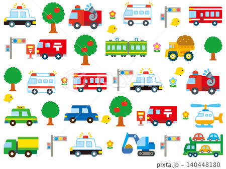 乗り物,車,電車,パトカー,パターン,バス,警察,郵便,新幹線,消防車,郵便車,トラック 乗り物,車,電車,パトカー,パターン,バス,警察,郵便,新幹線,消防車,郵便車,トラック 140448180