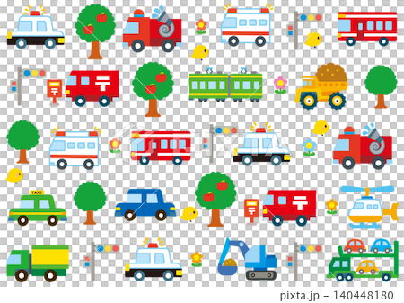 乗り物,車,電車,パトカー,パターン,バス,警察,郵便,新幹線,消防車,郵便車,トラック 乗り物,車,電車,パトカー,パターン,バス,警察,郵便,新幹線,消防車,郵便車,トラック 140448180