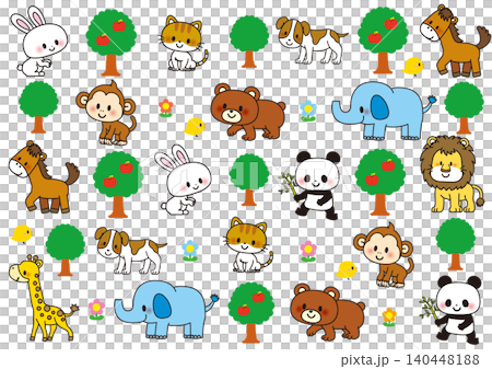 動物、動物園、托兒所、幼稚園、兒童、小學、小學生、可愛、場景、角色、大象、熊 動物、動物園、托兒所、幼稚園、兒童、小學、小學生、可愛、場景、角色、大象、熊 140448188