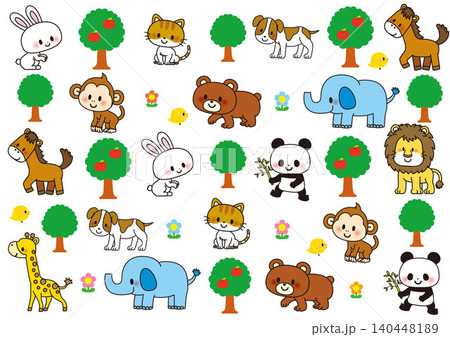 動物,動物園,保育園,幼稚園,子供,小学校,小学生,かわいい,セット,キャラクター,象,クマ 動物,動物園,保育園,幼稚園,子供,小学校,小学生,かわいい,セット,キャラクター,象,クマ 140448189