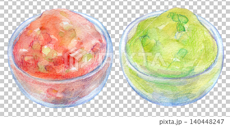 水彩插畫，手繪插畫，沾醬，莎莎醬 140448247