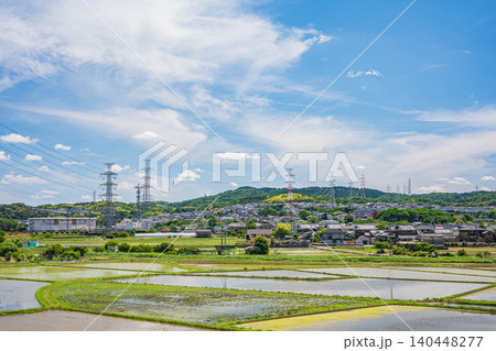 京田辺の田園風景　京都府京田辺市 140448277
