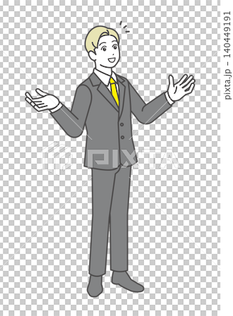 閃く 気付く 感心するビジネスパーソンの男性イラスト 閃く 気付く 感心するビジネスパーソンの男性イラスト 140449191