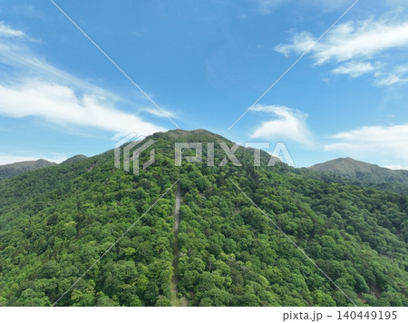 剣山登山口見ノ越と登山リフト周辺の空撮風景 140449195