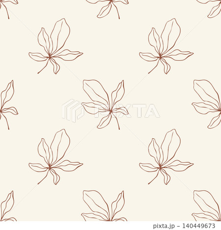 Autumn chestnut leaves seamless pattern vector doodle background Autumn chestnut leaves seamless pattern vector doodle background 140449673