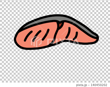 Illustration of grilled salmon Illustration of grilled salmon 140450202