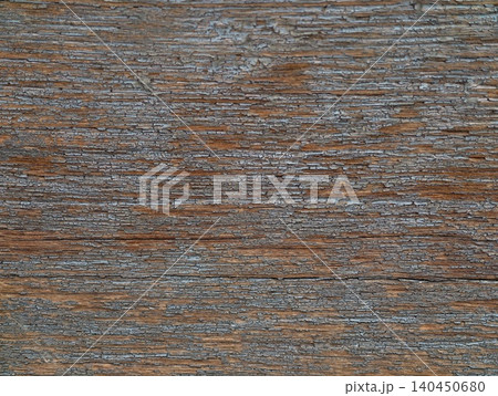 Weathered wooden plank texture with peeling paint and grain detail Weathered wooden plank texture with peeling paint and grain detail 140450680