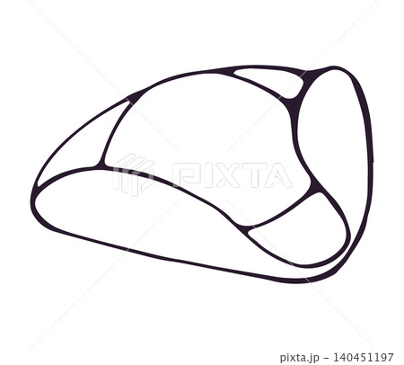 Hand drawn flat cap hat doodle illustration isolated on white background 140451197