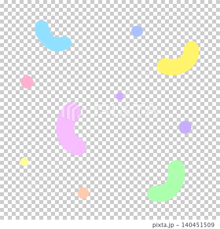 色彩繽紛的90年代復古風格背景（透明） 140451509