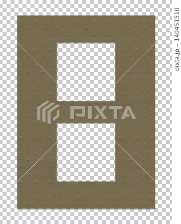 Double photo frame mockup with embossed brown paper, two square openings, collage scrapbook template design Double photo frame mockup with embossed brown paper, two square openings, collage scrapbook template design 140451510