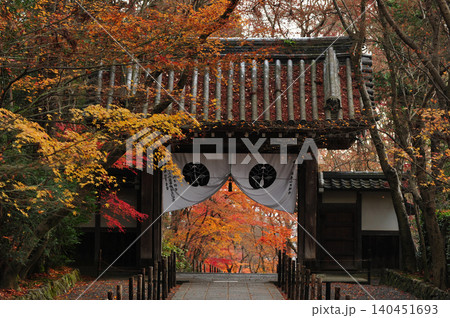 紅葉に包まれたもみじ参道 140451693