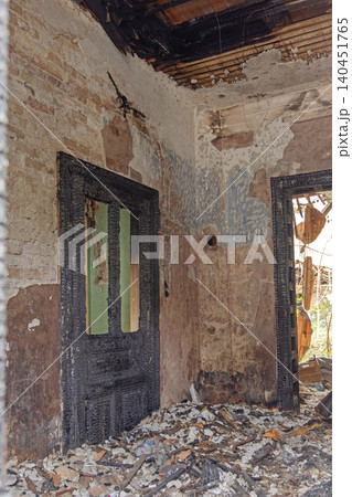 Burnt House Fire Damage Burnt House Fire Damage 140451765