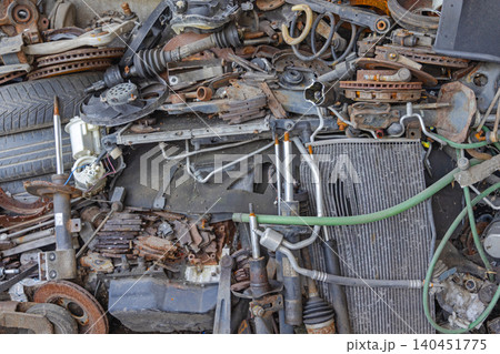 Rusty Metal Car Parts Rusty Metal Car Parts 140451775