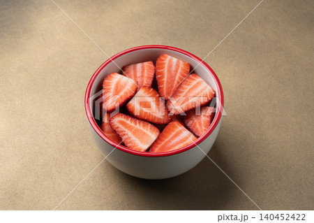 Fresh strawberries yogurt granola healthy breakfast 140452422