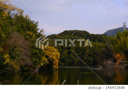 水がめの郷の紅葉風景 水がめの郷の紅葉風景 140452686