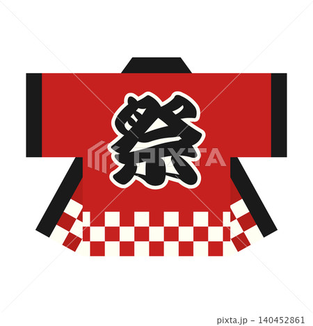 赤い祭りの法被のイラスト 赤い祭りの法被のイラスト 140452861