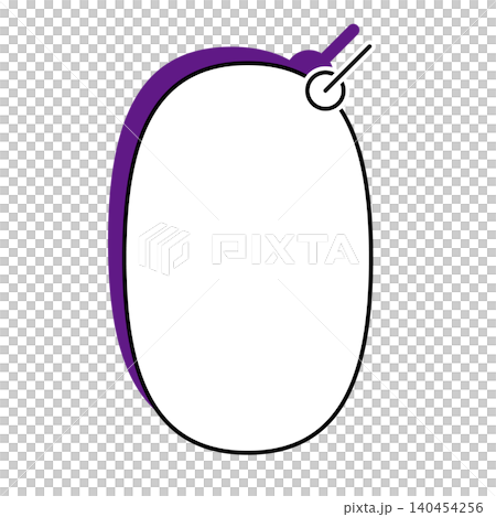 A simple, vertically elongated oval speech bubble illustration. A simple, vertically elongated oval speech bubble illustration. 140454256