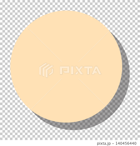 A beige circle with a shadow in the bottom right corner, which can be used as a background or icon base. 140456440