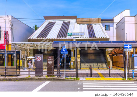 日本の相模原都市景観　JR横浜線　淵野辺駅などを望む＝21日 140456544