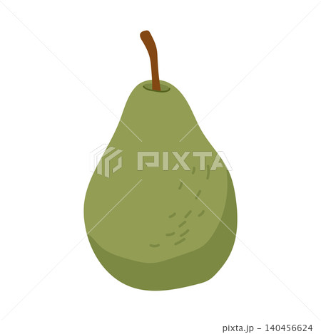 Hand drawn whole green pear fruit vector illustration isolated Hand drawn whole green pear fruit vector illustration isolated 140456624