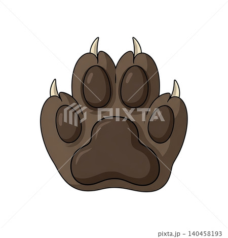 Fisher Cat Paw Print Flat Vector Illustration Fisher Cat Paw Print Flat Vector Illustration 140458193