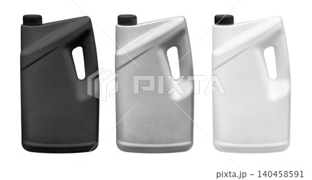 Oil jerrycan container set for automotive fluids 140458591