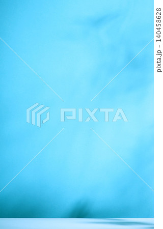 Minimalistic abstract light blue background with soft shadow  for product presentation 140458628