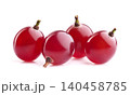 Red grapes in closeup on white background 140458785