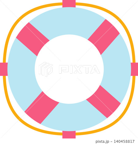 Life Ring Float Used for Safety on the Water at a Swimming Pool Showing Bright Colors and Simple Design Life Ring Float Used for Safety on the Water at a Swimming Pool Showing Bright Colors and Simple Design 140458817
