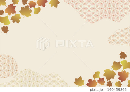 秋・紅葉・背景・霧・お歳暮・Japanese style・伝統・麻 秋・紅葉・背景・霧・お歳暮・Japanese style・伝統・麻 140459863