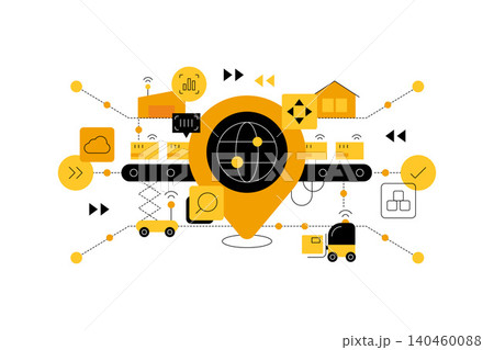 Logistics and delivery processes. Automation and smart infrastructure. Technologies for production and transportation 140460088