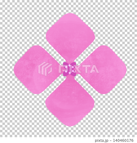 Flat illustration featuring pink hydrangeas Flat illustration featuring pink hydrangeas 140460176