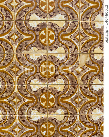 Vintage Portuguese Azulejo Ceramic Tile Pattern Vintage Portuguese Azulejo Ceramic Tile Pattern 140460612