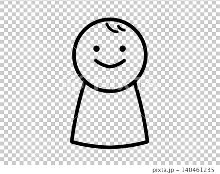にっこりしている人のイラスト にっこりしている人のイラスト 140461235