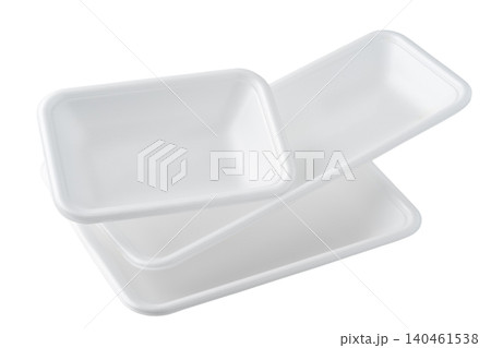 透明背景（png）に複数の白い食品トレー 140461538