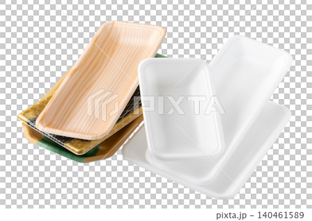 Various types of food trays on a transparent background (png) Various types of food trays on a transparent background (png) 140461589