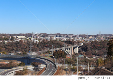 圏央道相模原IC付近の街並み(神奈川県相模原市緑区) 圏央道相模原IC付近の街並み(神奈川県相模原市緑区) 140461853