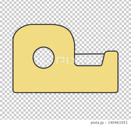 Yellow case of cellophane tape Yellow case of cellophane tape 140461951