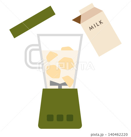 じゃがいもと牛乳をミキサーにかけるイラスト 140462220