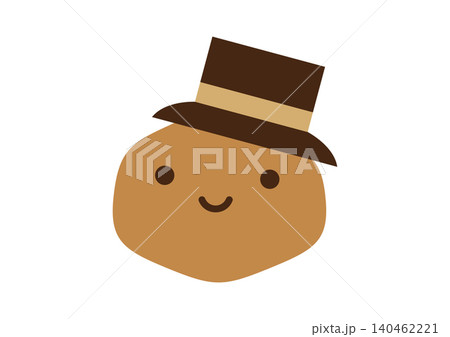 帽子をかぶったじゃがいものキャラクターイラスト 帽子をかぶったじゃがいものキャラクターイラスト 140462221