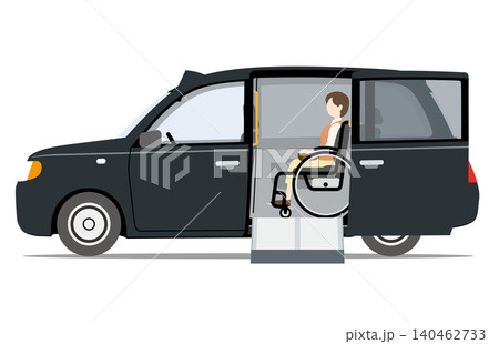 ユニバーサルタクシー_車椅子乗車 ユニバーサルタクシー_車椅子乗車 140462733