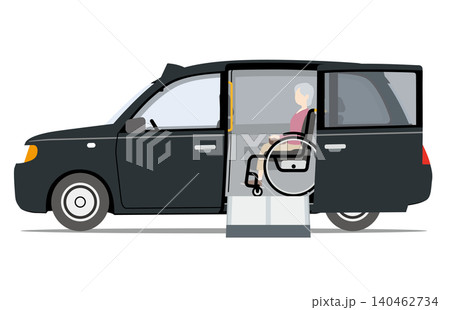 ユニバーサルタクシー＿車椅子乗車 140462734