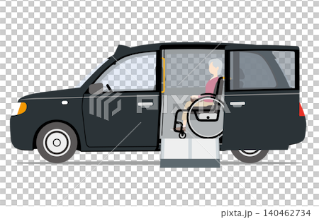 ユニバーサルタクシー＿車椅子乗車 140462734
