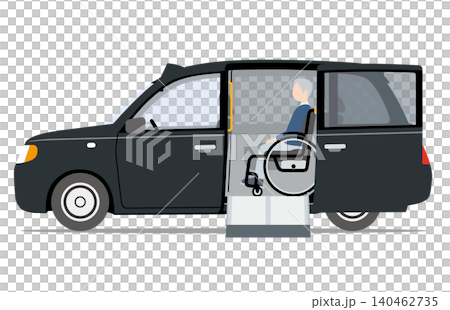 ユニバーサルタクシー＿車椅子乗車 140462735