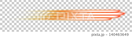 Orange glowing speed lines, horizontal light trails, transparent background. Orange glowing speed lines, horizontal light trails, transparent background. 140463649