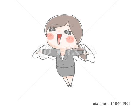 解放感　女性会社員 140463901