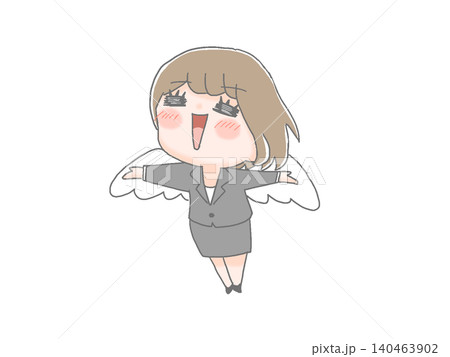 解放感　女性会社員 140463902