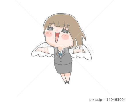 解放感 女性会社員 解放感 女性会社員 140463904