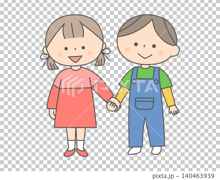 Boys and girls holding hands Boys and girls holding hands 140463939