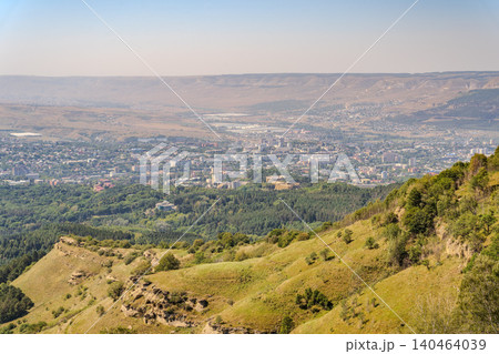 View of the mountains and Kislovodsk from the observation decks of the Kislovodsk Park View of the mountains and Kislovodsk from the observation decks of the Kislovodsk Park 140464039